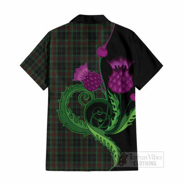 Carlow County Ireland Tartan Cotton Hawaiian Shirt Traditional Scottish Thistle