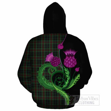Carlow County Ireland Tartan Cotton Hoodie Traditional Scottish Thistle