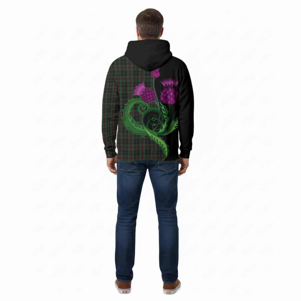 Carlow County Ireland Tartan Cotton Hoodie Traditional Scottish Thistle