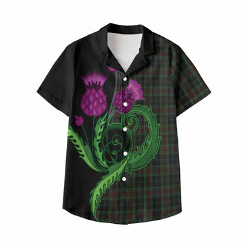 Carlow County Ireland Tartan Kid Hawaiian Shirt Traditional Scottish Thistle