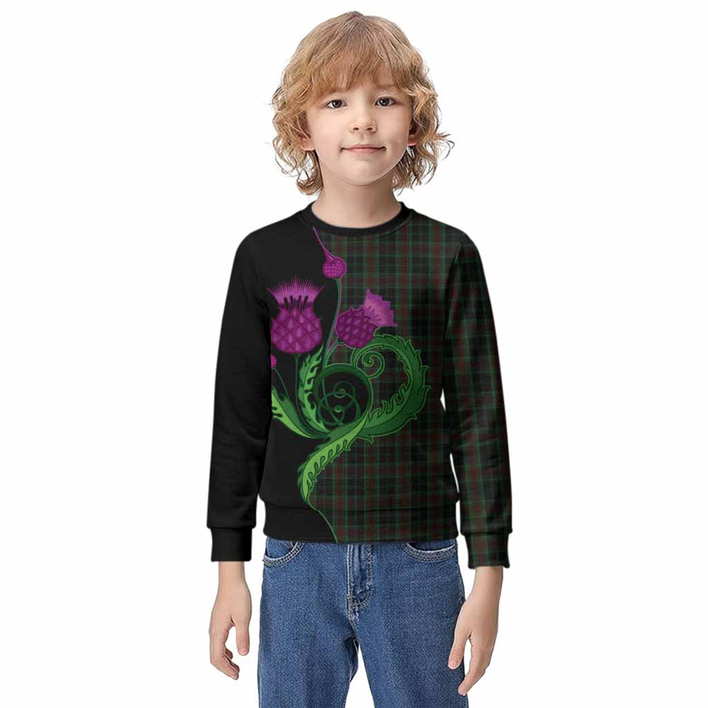 Carlow County Ireland Tartan Kid Knitted Sweatshirt Traditional Scottish Thistle