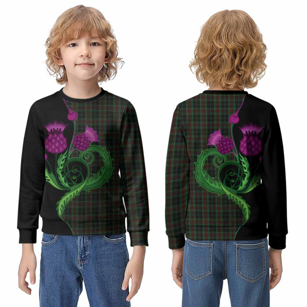 Carlow County Ireland Tartan Kid Knitted Sweatshirt Traditional Scottish Thistle