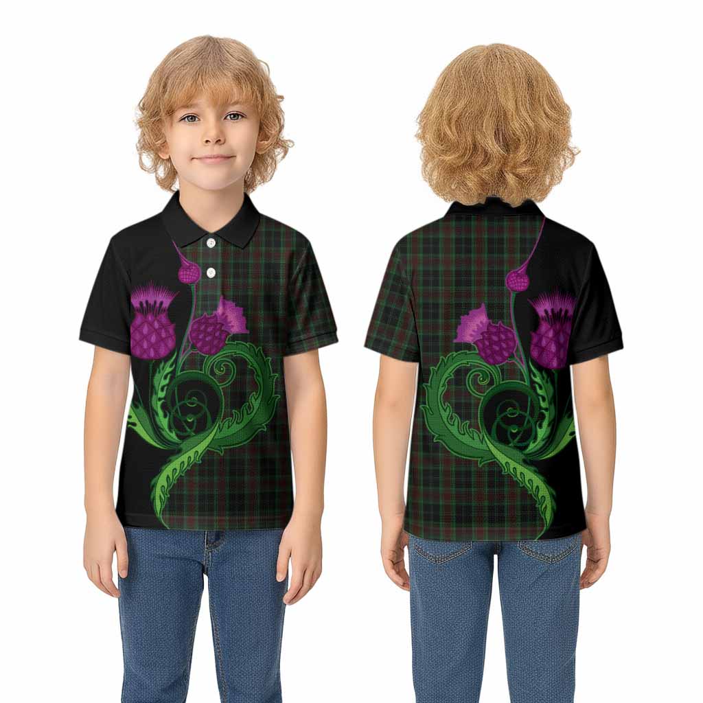 Carlow County Ireland Tartan Kid Polo Shirt Traditional Scottish Thistle