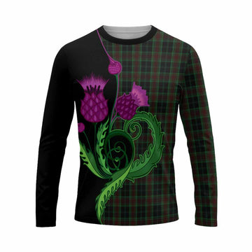 Carlow County Ireland Tartan Long Sleeve T-Shirt Traditional Scottish Thistle
