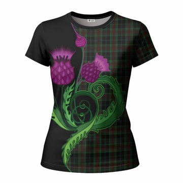 Carlow County Ireland Tartan Women T shirt Traditional Scottish Thistle