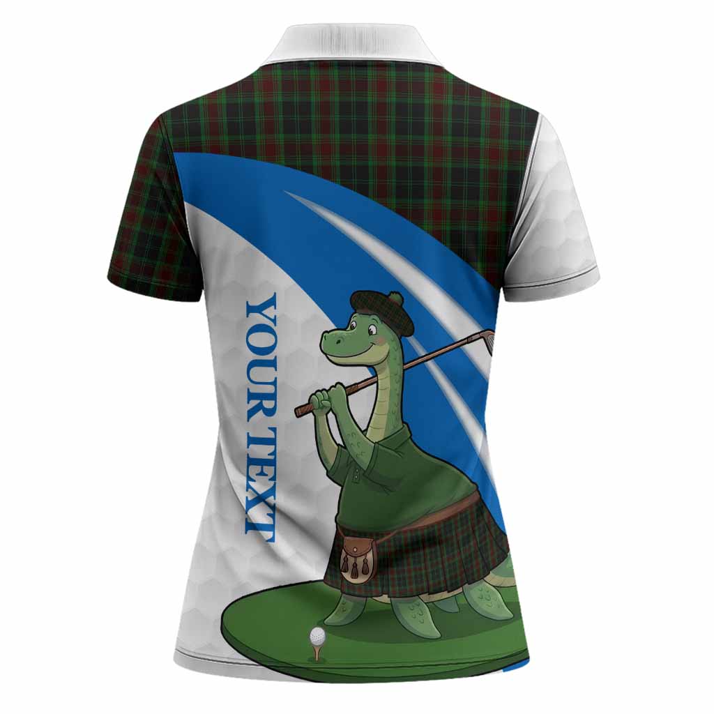 Carlow Tartan Crest Golf Nessie Women Polo Shirt Loch Ness Monster Sporty Style