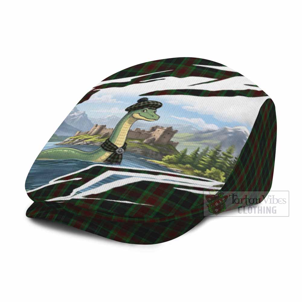 Carlow Tartan Loch Ness Monster Scottish Heritage Art Flat Cap, Jeff Cap