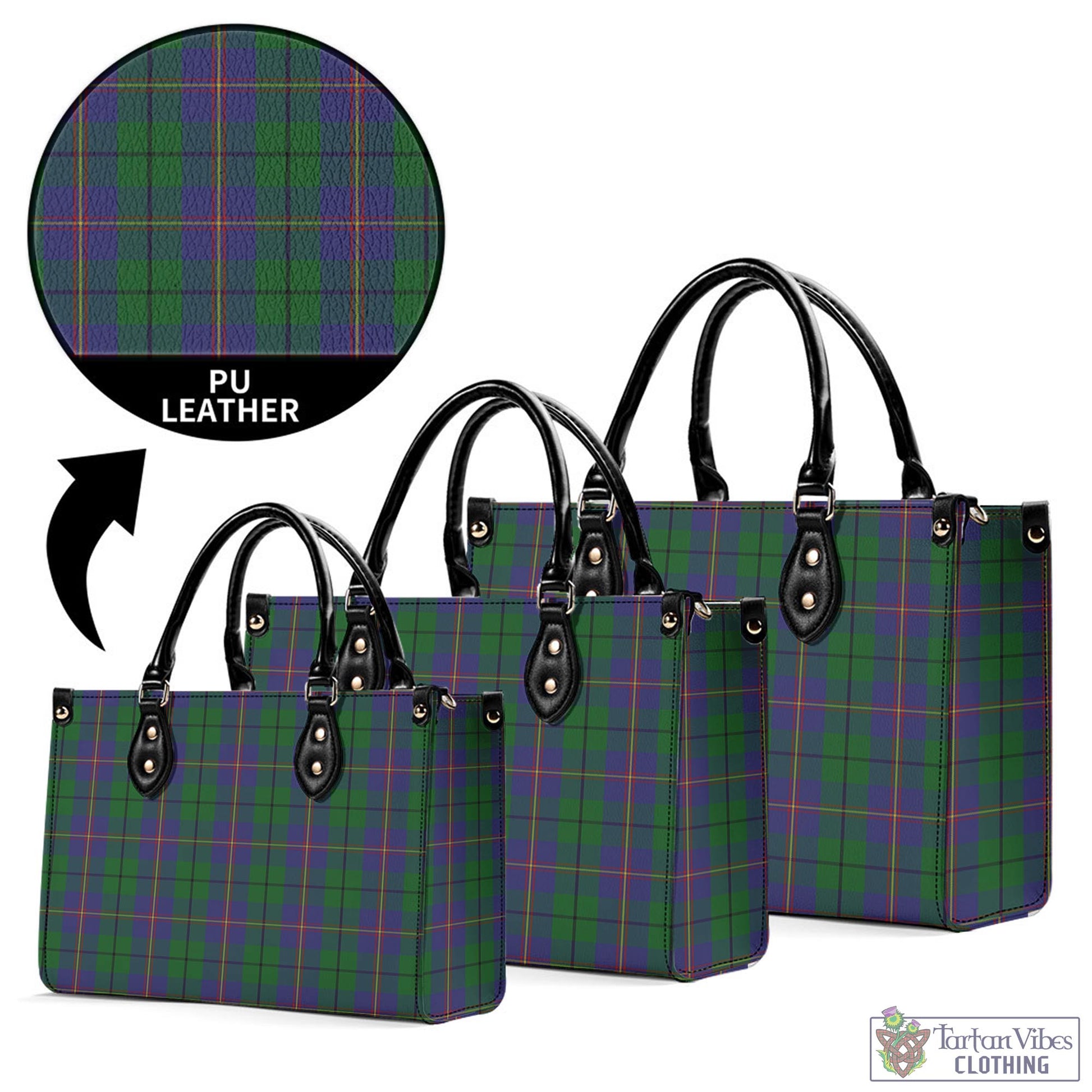 Tartan Vibes Clothing Carmichael Tartan Luxury Leather Handbags