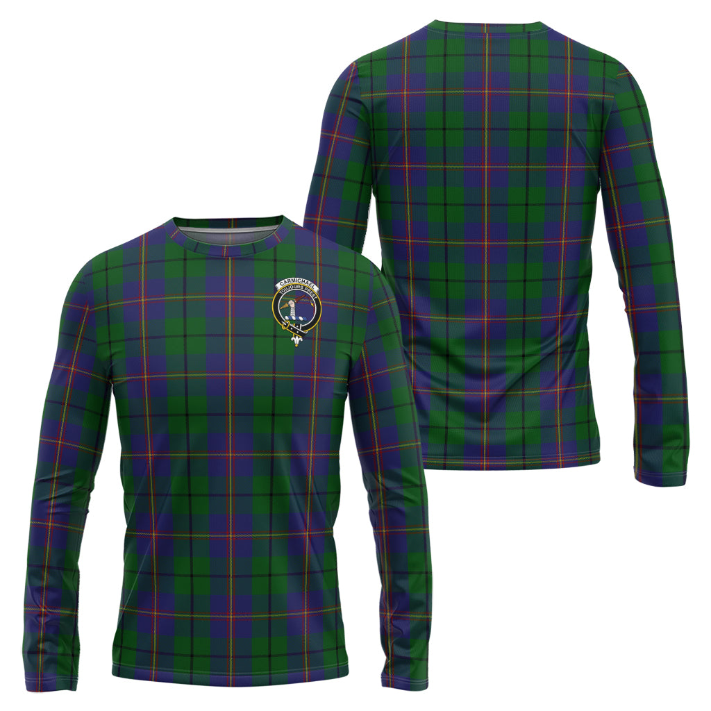 carmichael-tartan-long-sleeve-t-shirt-with-family-crest