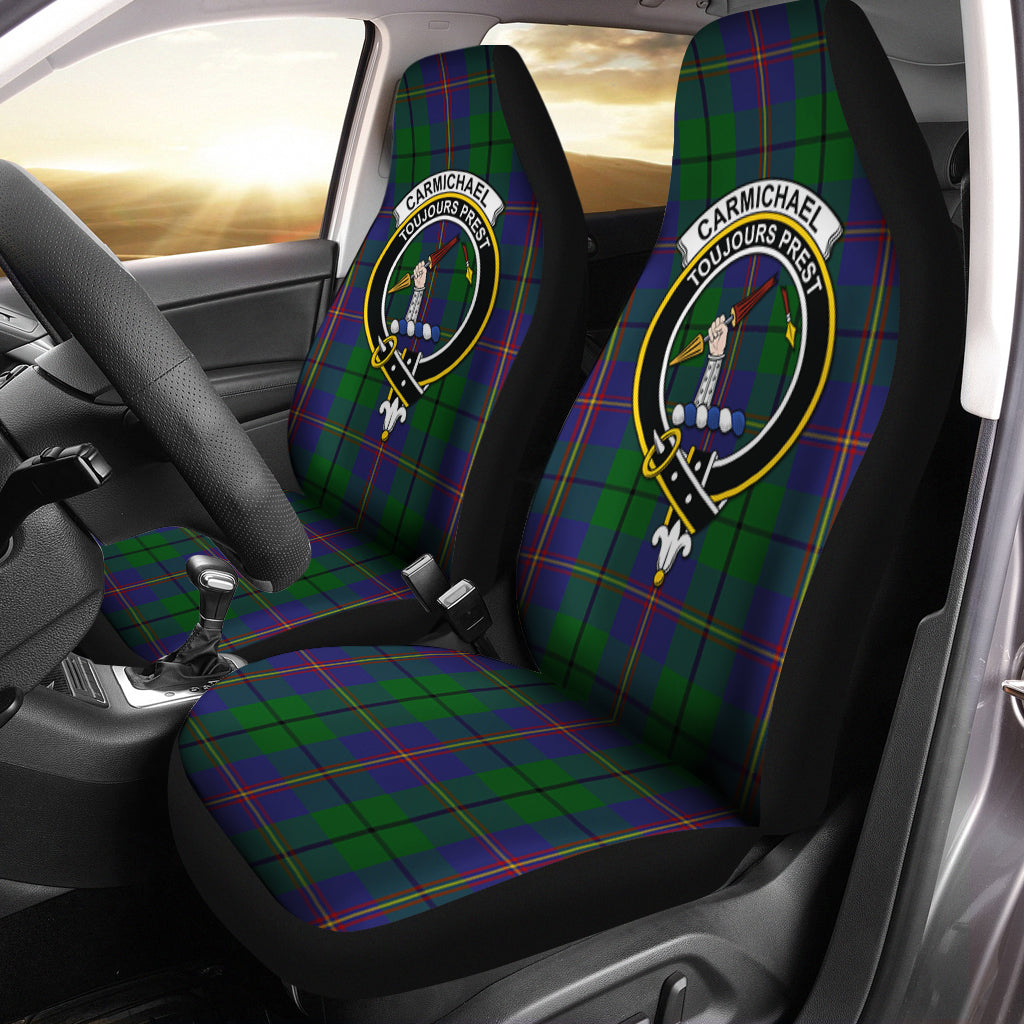 Carmichael Tartan Car Seat Cover with Family Crest One Size - Tartanvibesclothing