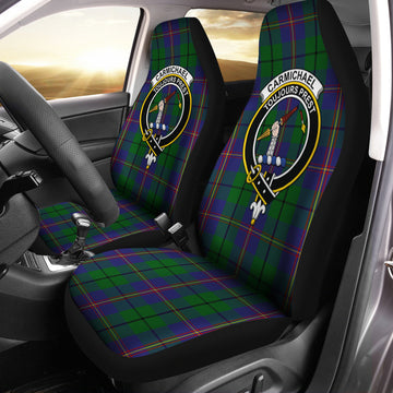 Carmichael Tartan Car Seat Cover with Family Crest One Size - Tartanvibesclothing