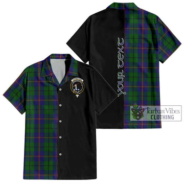Carmichael Tartan Short Sleeve Button Shirt with Family Crest and Half Of Me Style Kid - Tartanvibesclothing Shop