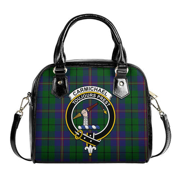 Carmichael Tartan Shoulder Handbags with Family Crest One Size 6*25*22 cm - Tartanvibesclothing