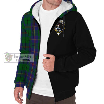 Carmichael Tartan Sherpa Hoodie with Family Crest and Half Of Me Style Unisex S - Tartanvibesclothing Shop