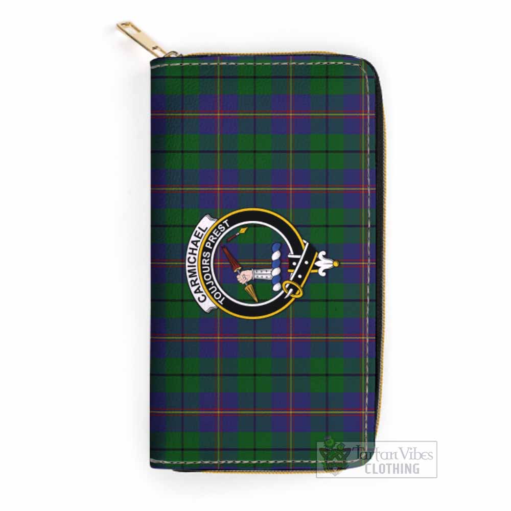 Tartan Vibes Clothing Carmichael Tartan Women's Leather Wallet with Family Crest