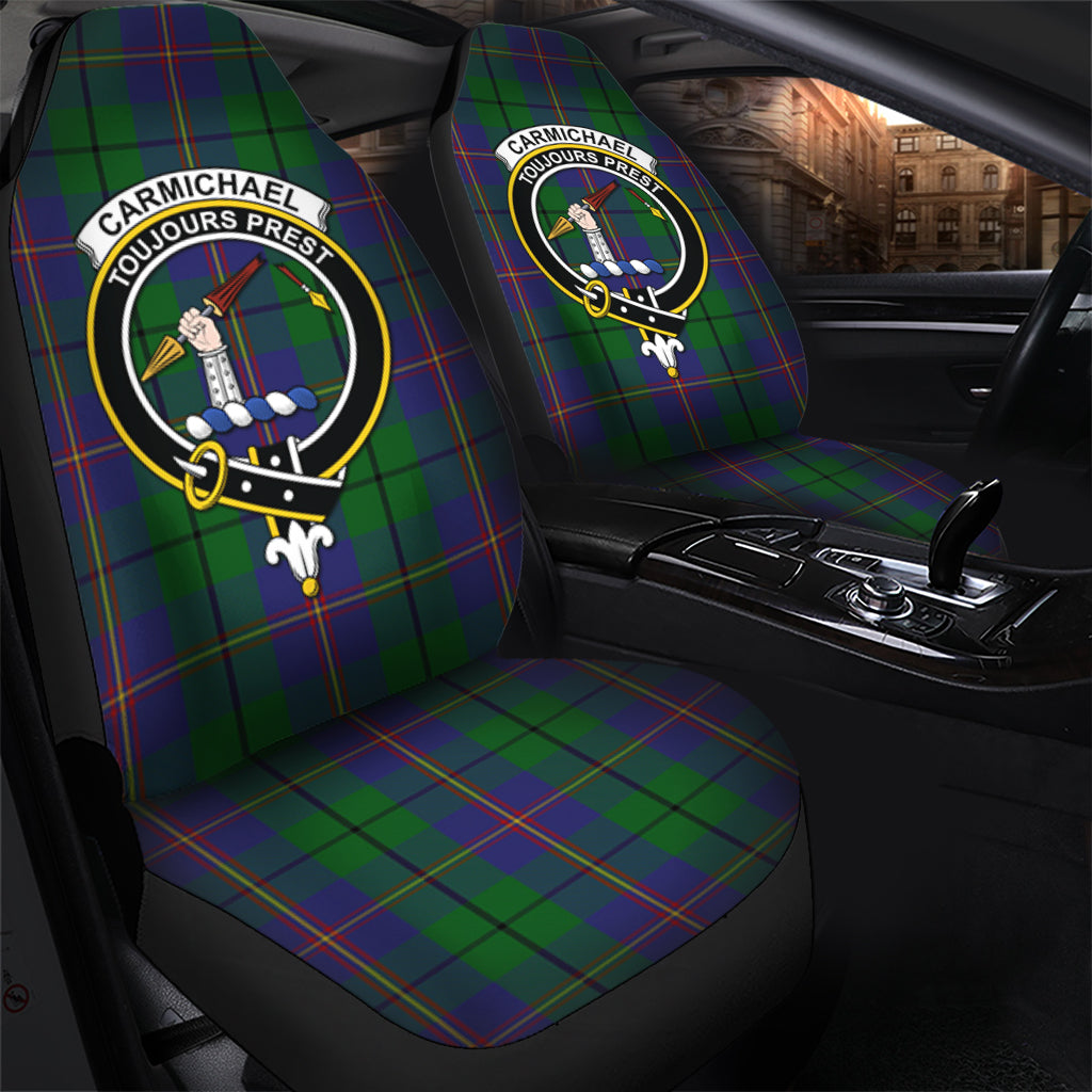 Carmichael Tartan Car Seat Cover with Family Crest - Tartanvibesclothing