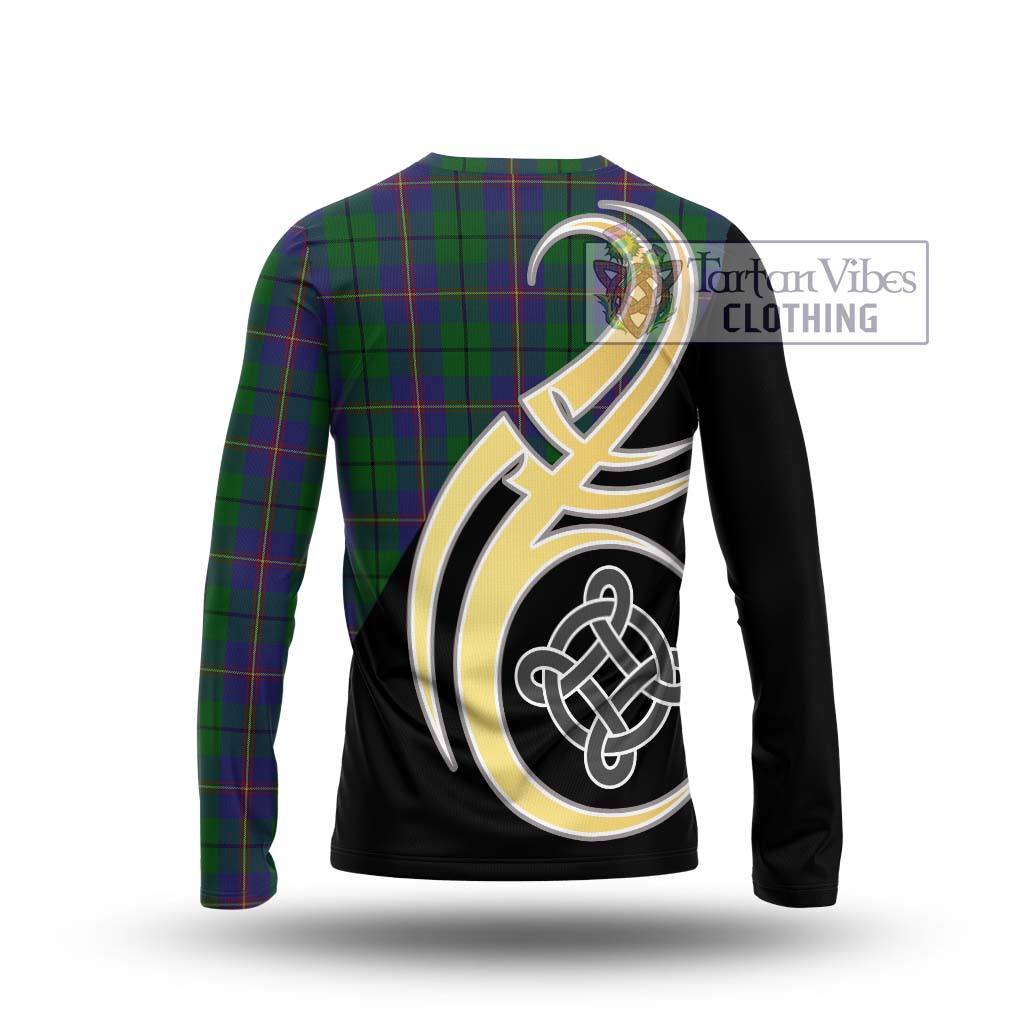 Carmichael Tartan Long Sleeve T-Shirt with Family Crest and Celtic Symbol Style - Tartan Vibes Clothing