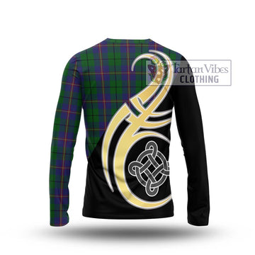 Carmichael Tartan Long Sleeve T-Shirt with Family Crest and Celtic Symbol Style - Tartan Vibes Clothing