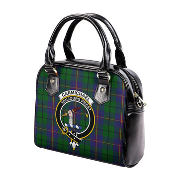 Carmichael Tartan Shoulder Handbags with Family Crest