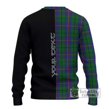 Carmichael Tartan Knitted Sweater with Family Crest and Half Of Me Style - Tartanvibesclothing Shop