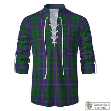 Tartan Vibes Clothing Carmichael Tartan Men's Scottish Traditional Jacobite Ghillie Kilt Shirt
