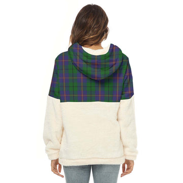Carmichael Tartan Women's Borg Fleece Hoodie With Half Zip - Tartan Vibes Clothing