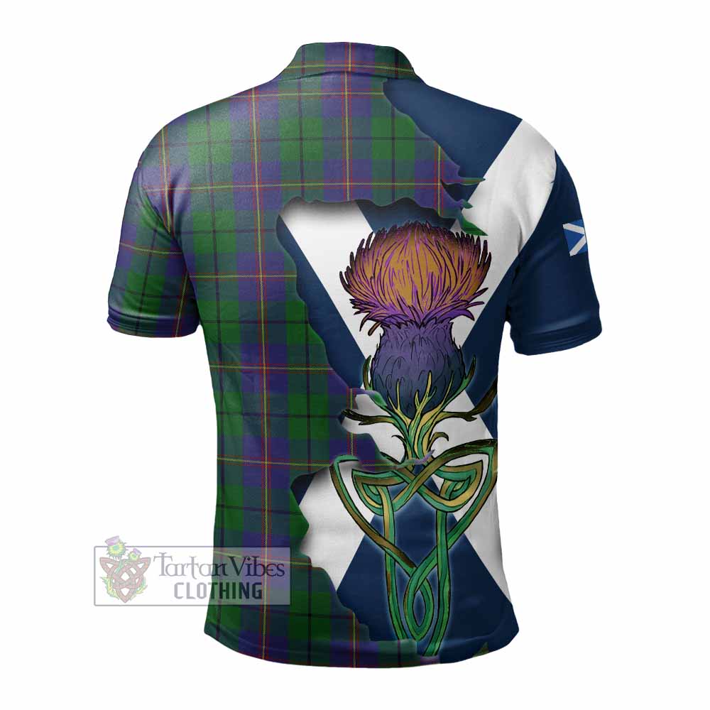 Tartan Vibes Clothing Carmichael Tartan Family Crest Polo Shirt Scottish Thistle Celtic Inspired