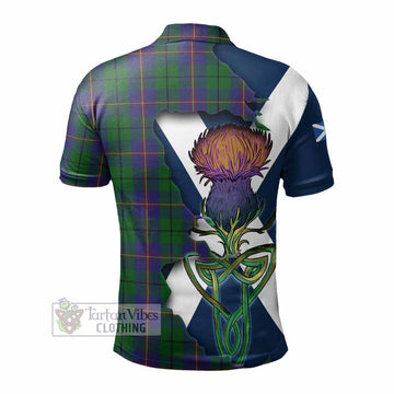 Tartan Vibes Clothing Carmichael Tartan Family Crest Polo Shirt Scottish Thistle Celtic Inspired