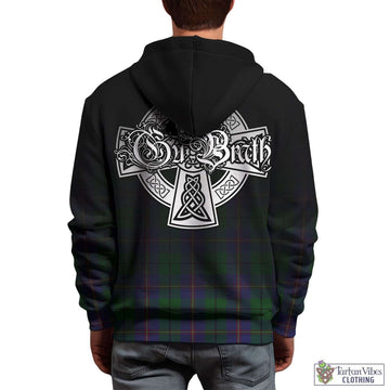 Tartan Vibes Clothing Carmichael Tartan Hoodie Featuring Alba Gu Brath Family Crest Celtic Inspired