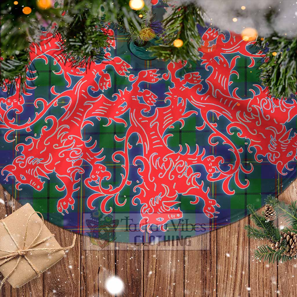 Tartan Vibes Clothing Carmichael Tartan Christmas Tree Skirt Lion Rampant Style