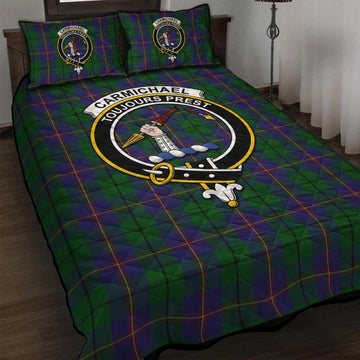 Carmichael Tartan Quilt Bed Set with Family Crest - Tartan Vibes Clothing