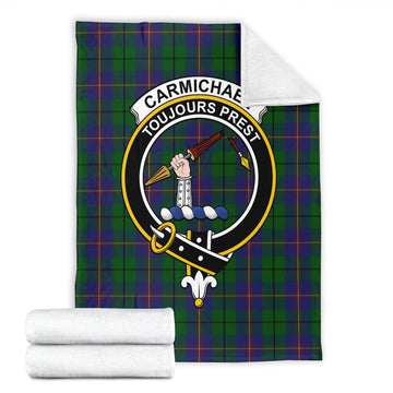 Carmichael Tartan Blanket with Family Crest