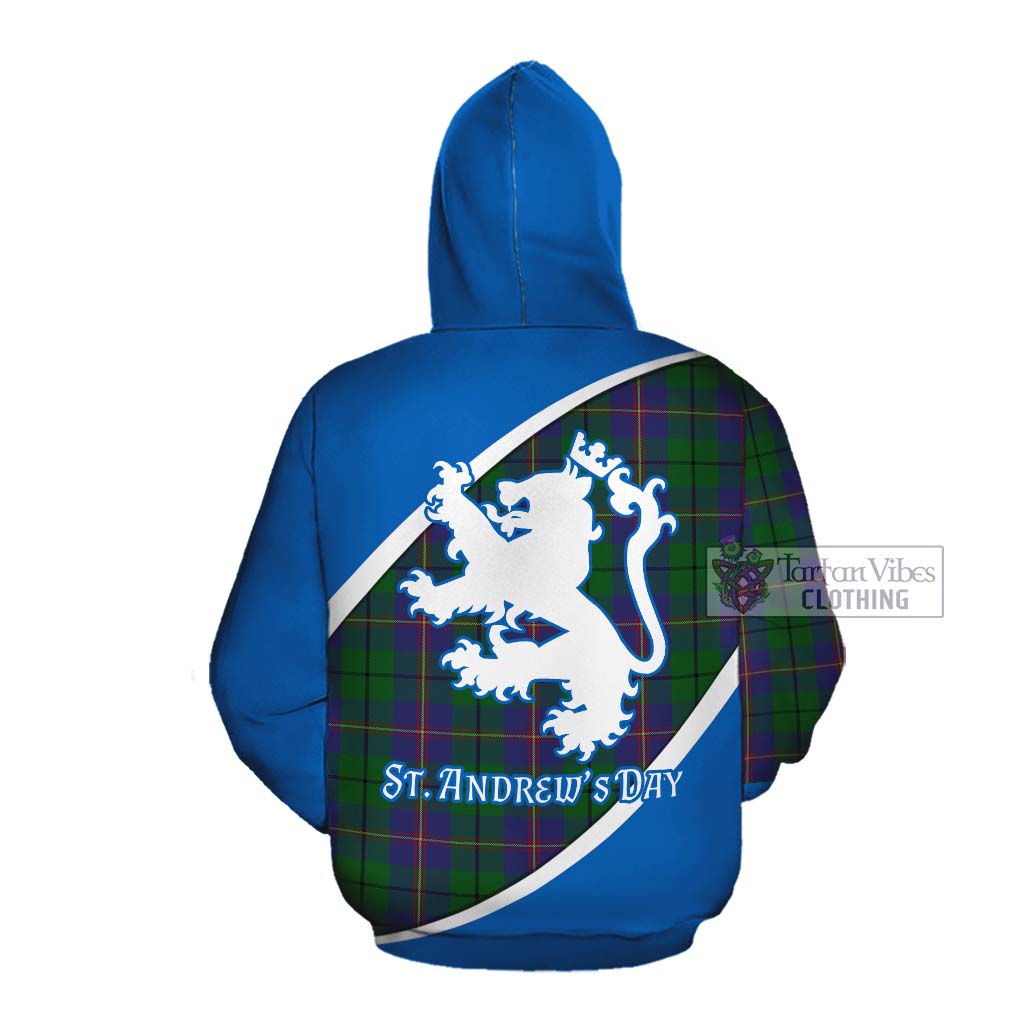 Tartan Vibes Clothing Carmichael Family Crest Tartan Cotton Hoodie Celebrate Saint Andrew's Day in Style