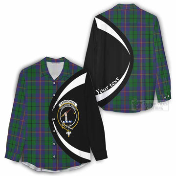 Tartan Vibes Clothing Carmichael Tartan Women's Casual Shirt with Family Crest Circle Style