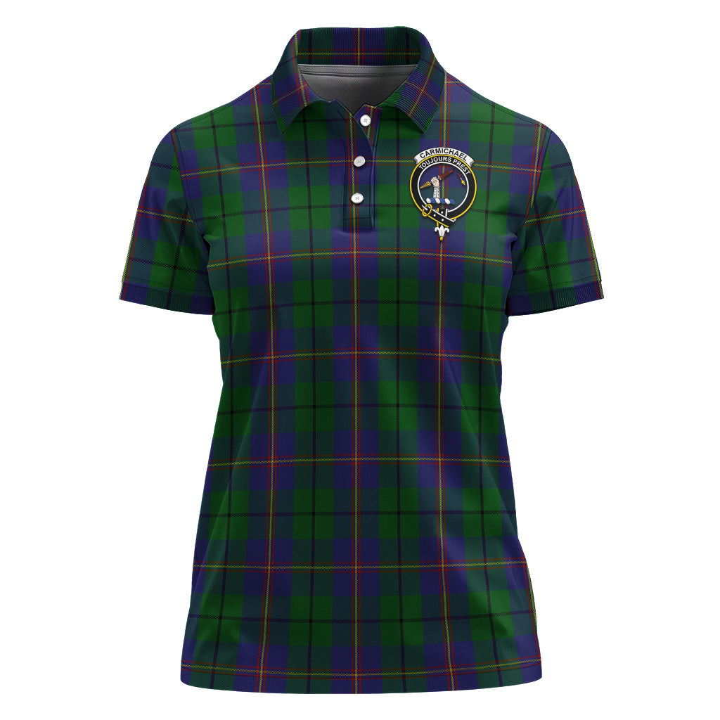 carmichael-tartan-polo-shirt-with-family-crest-for-women