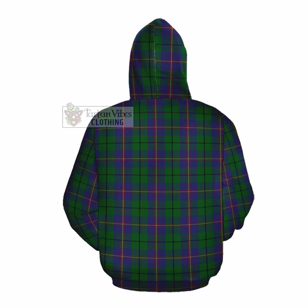 Tartan Vibes Clothing Carmichael Tartan Cotton Hoodie with Family Crest DNA In Me Style
