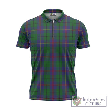 Tartan Vibes Clothing Carmichael Tartan Zipper Polo Shirt