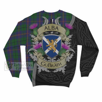 Tartan Vibes Clothing Carmichael Tartan Family Crest Sweatshirt Lion Rampant Royal Thistle Shield Celtic Inspired
