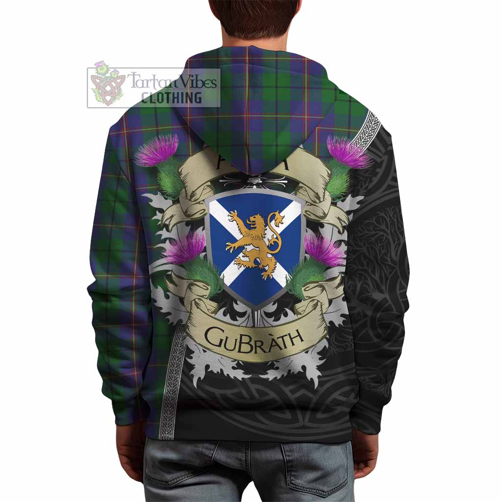 Tartan Vibes Clothing Carmichael Tartan Family Crest Hoodie Lion Rampant Royal Thistle Shield Celtic Inspired