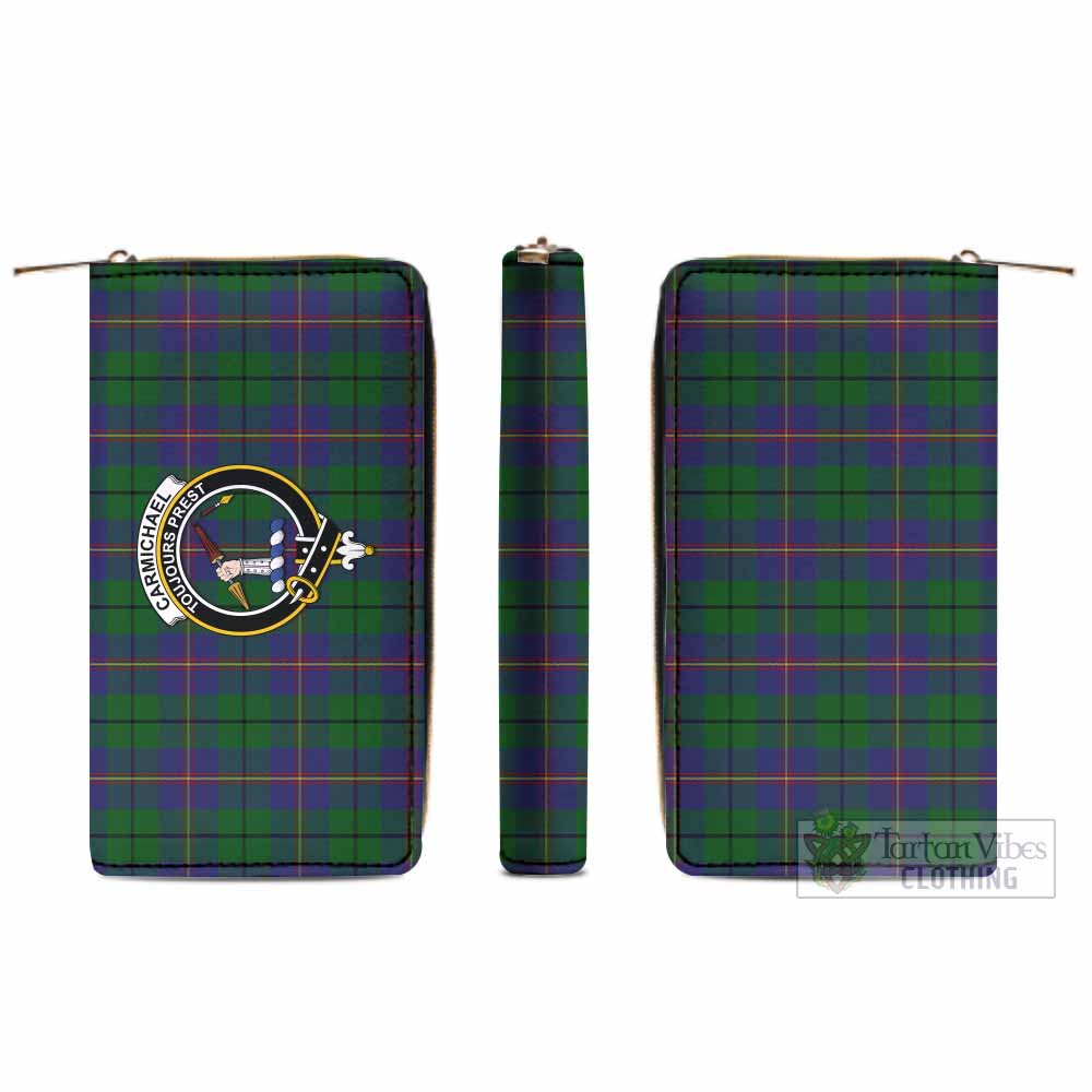 Tartan Vibes Clothing Carmichael Tartan Women's Leather Wallet with Family Crest