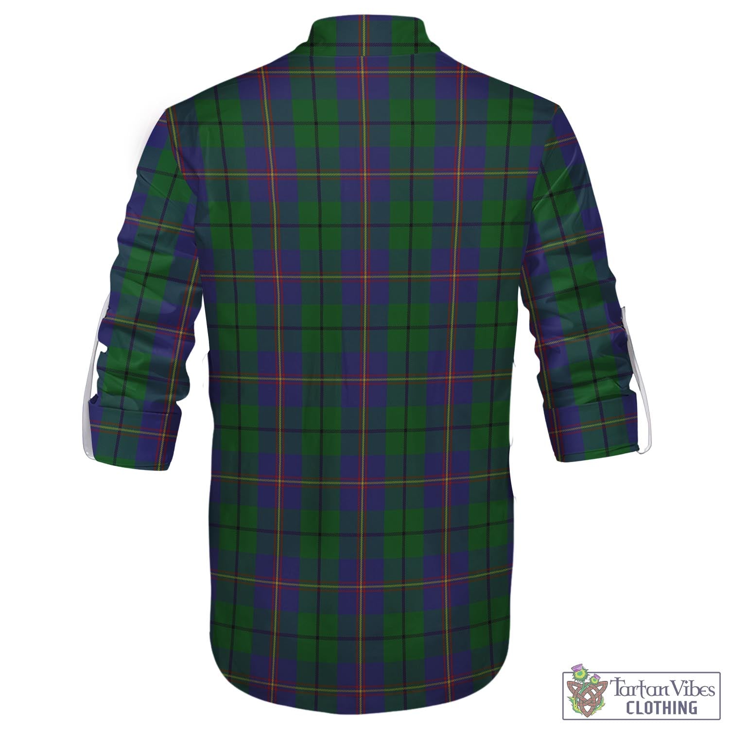 Tartan Vibes Clothing Carmichael Tartan Men's Scottish Traditional Jacobite Ghillie Kilt Shirt