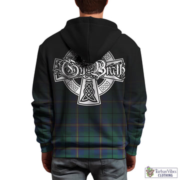 Carmichael Ancient Tartan Hoodie Featuring Alba Gu Brath Family Crest Celtic Inspired