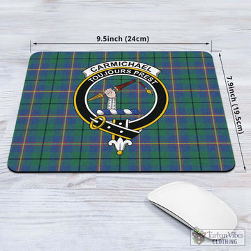 Carmichael Ancient Tartan Mouse Pad with Family Crest