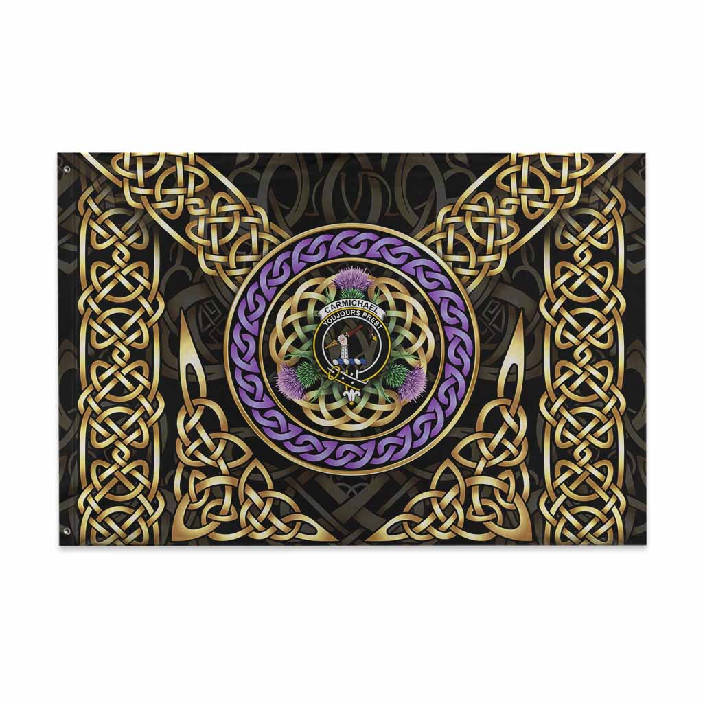 Carmichael Clan Crest House Flag Celtic Scottish Thistle 48*72 inch (120*180 cm) - Tartan Vibes Clothing