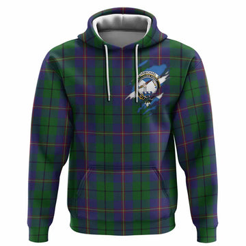 Carmichael Clan Crest In Me Tartan Hoodie Scotland Flag Style