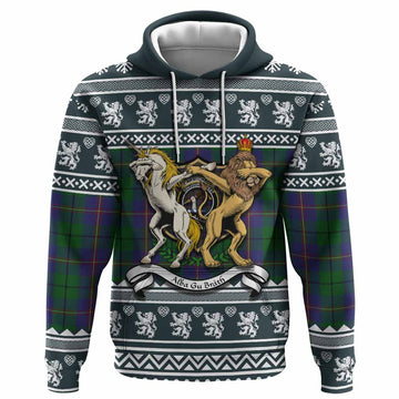 Carmichael Clan Tartan Crest Christmas Hoodie Coat of Arms Funny Style - Tartan Vibes Clothing