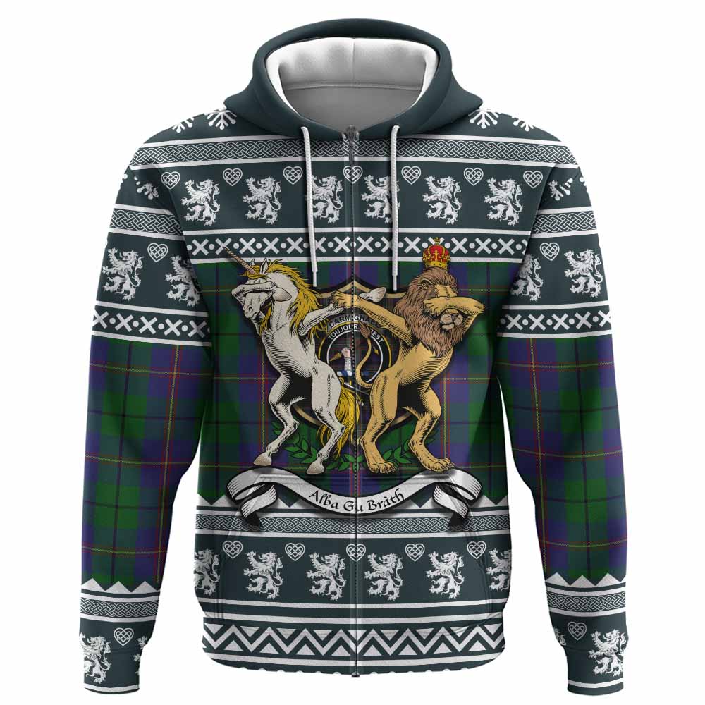 Carmichael Clan Tartan Crest Christmas Hoodie Coat of Arms Funny Style - Tartan Vibes Clothing