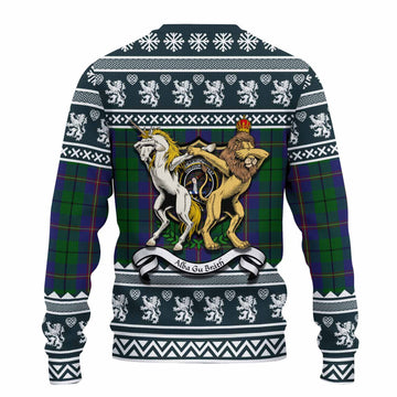 Carmichael Clan Tartan Crest Christmas Ugly Sweater Coat of Arms Funny Style - Tartan Vibes Clothing