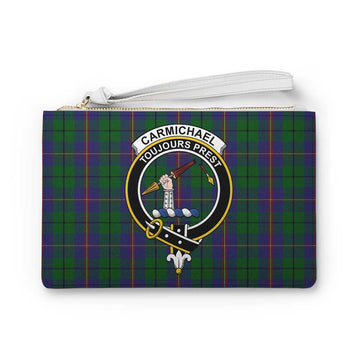 Tartan Vibes Clothing Carmichael Family Crest Tartan Clutch Bag