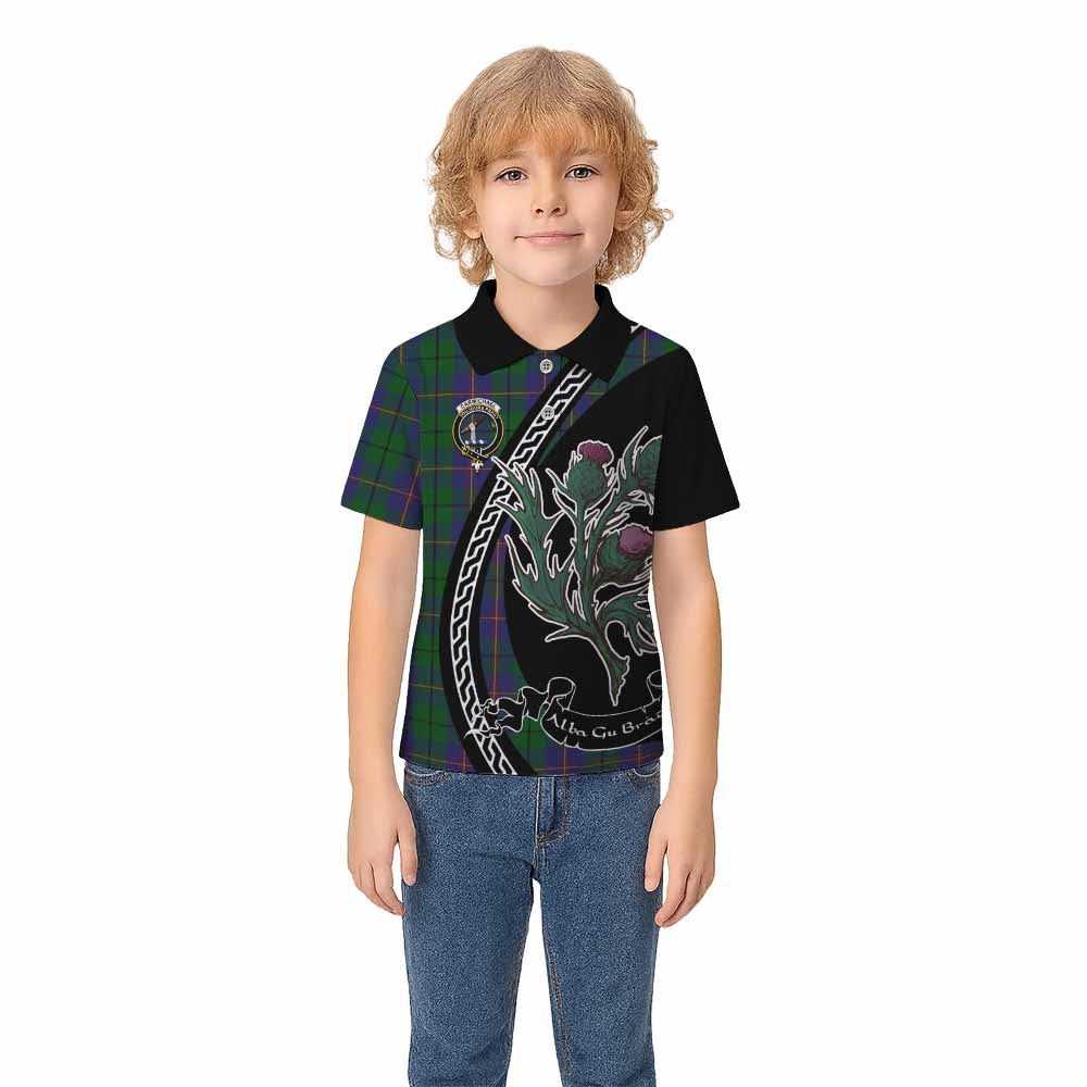 Carmichael Family Crest Tartan Kid Polo Shirt Alba Thistle Inspired - Tartan Vibes Clothing